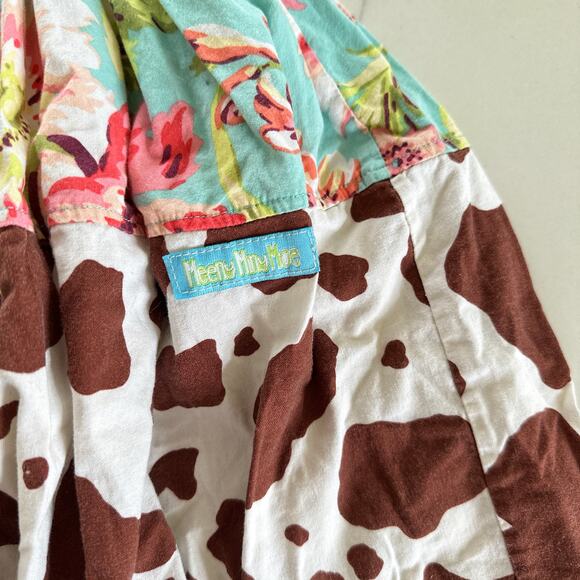 Weeny Miny Moe Mixed Print Knot Strap Dress - Girls Size 6 - Picture 4 of 4